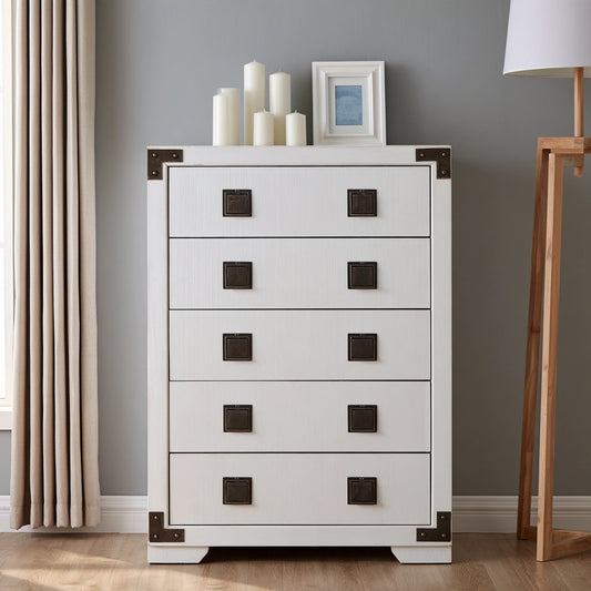 Kommode mit Schubladen, aus Holz, Farbe: weiß